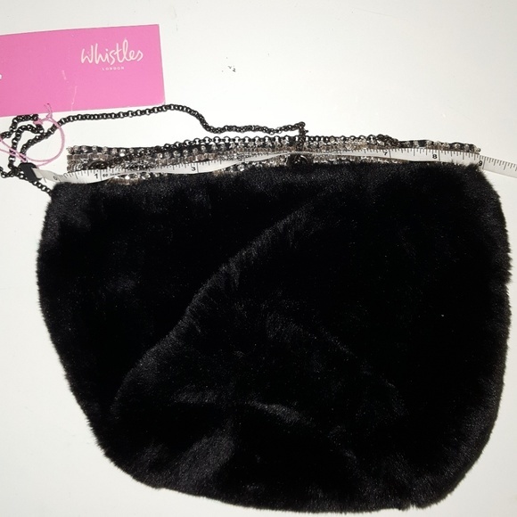 Whistles Handbags - Whistles London Sequined Faux Fur Purse